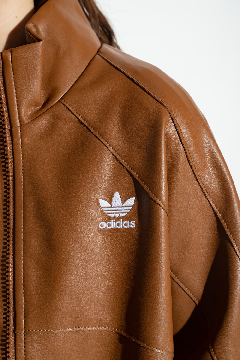 Adidas superstar leather clearance jacket